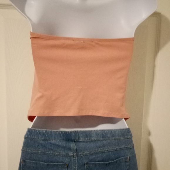 🟣Ambiance light pink zip up tube top - Picture 3 of 5